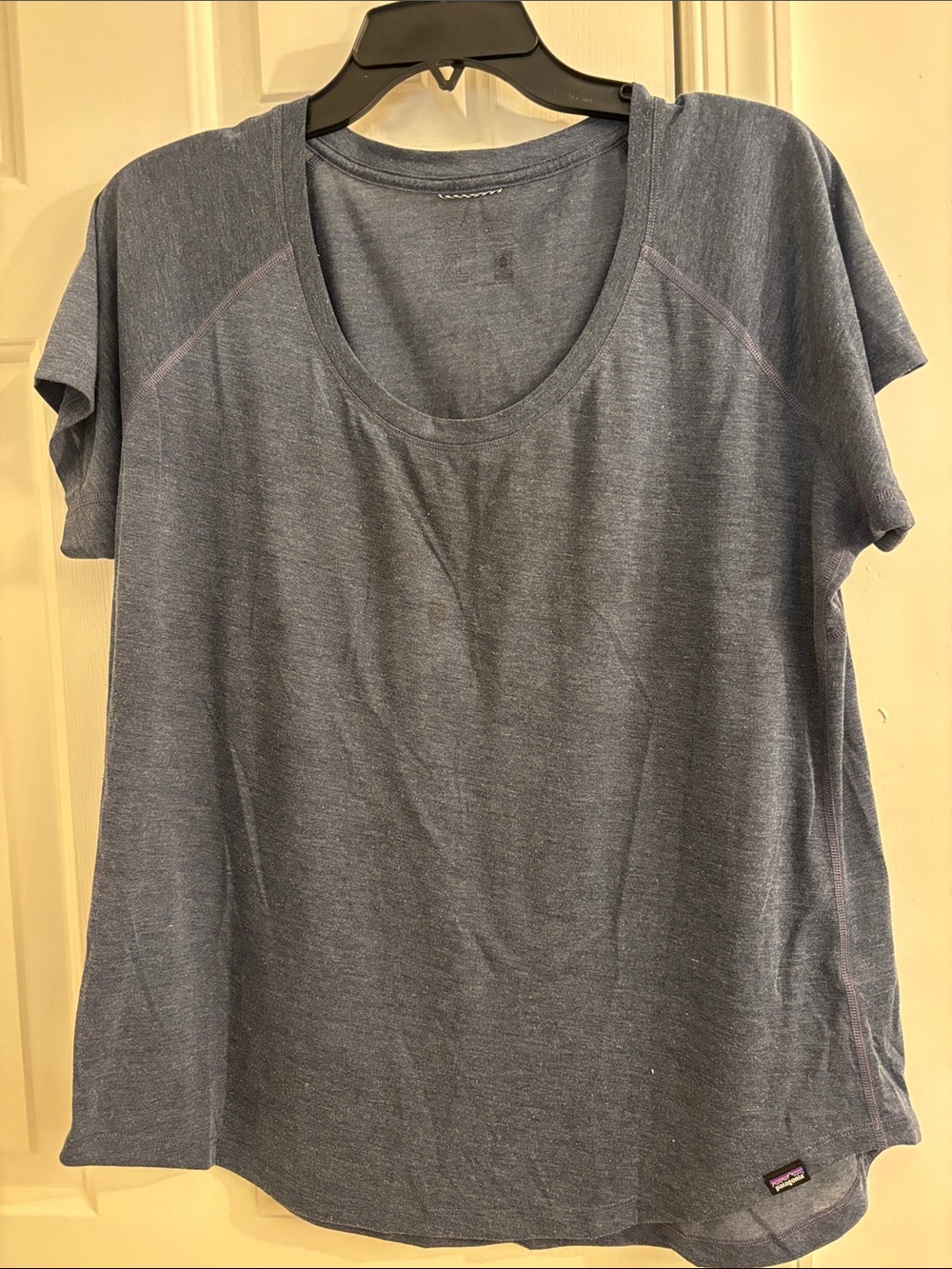 Patagonia Heathered Slate Blue Scoop Neck Short Sleeve Tee